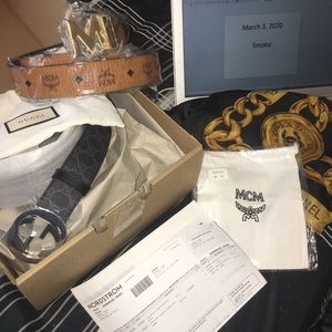 Gucci Belt & MCM Belt